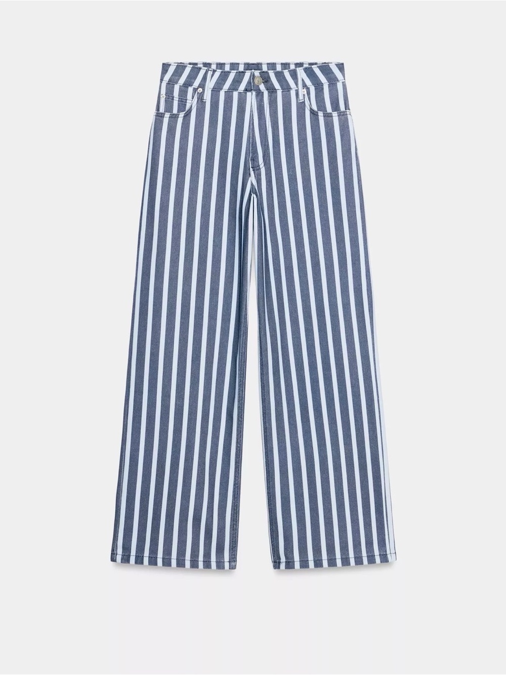 Zara mid rise striped loose jean
